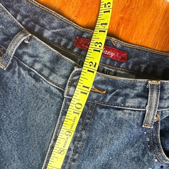 Bill Blass Rhinestone Jeans Brittany Straight Blue Glam y2K Americana - Picture 4 of 8